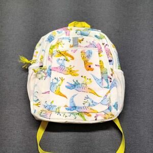 Target Dinosaur Backpack Kids Toddler School Bag White Yellow Multicolored Print